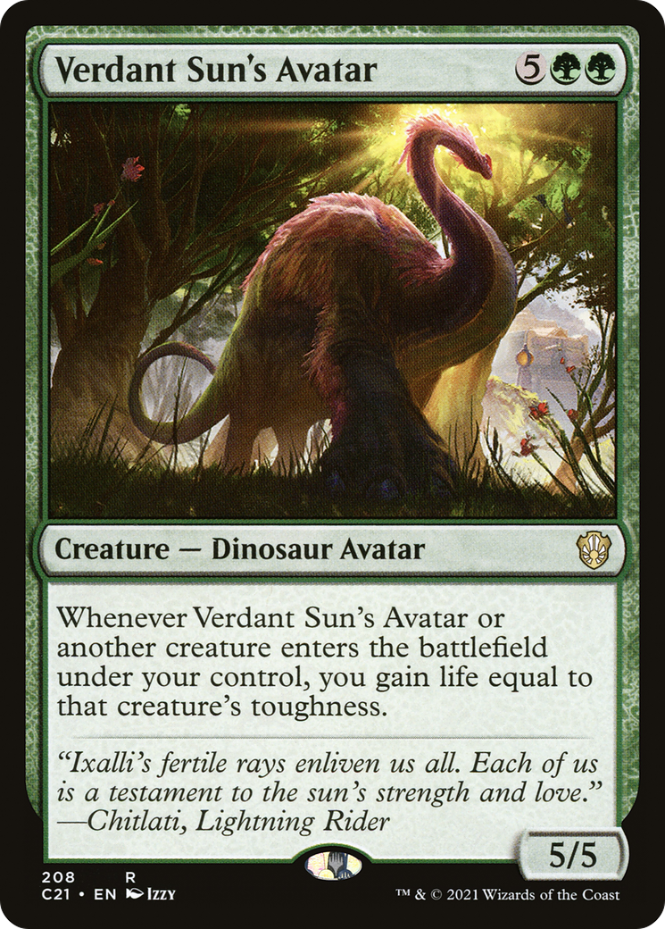 Verdant Sun's Avatar (208) - Commander 2021