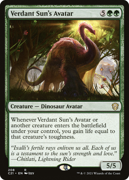 Verdant Sun's Avatar (208) - Commander 2021