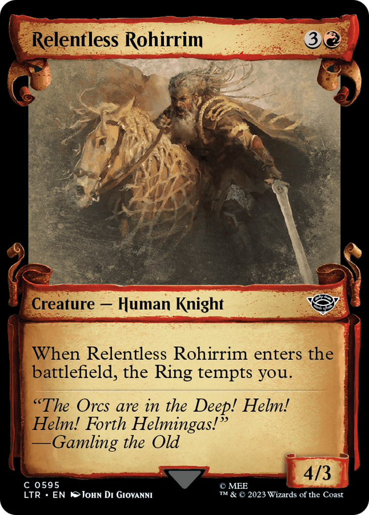 Relentless Rohirrim (Showcase Scrolls) (Showcase) (595) - The Lord of the Rings: Tales of Middle-earth