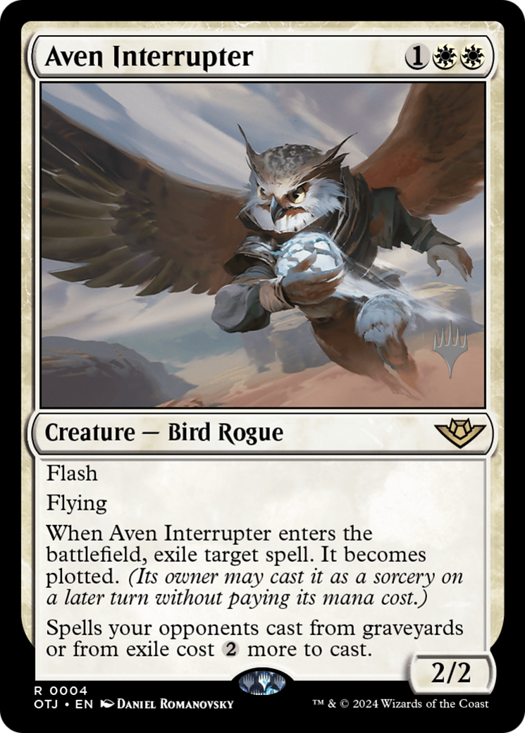 Aven Interrupter (Promo Pack) [Outlaws of Thunder Junction Promos] | Silver Goblin