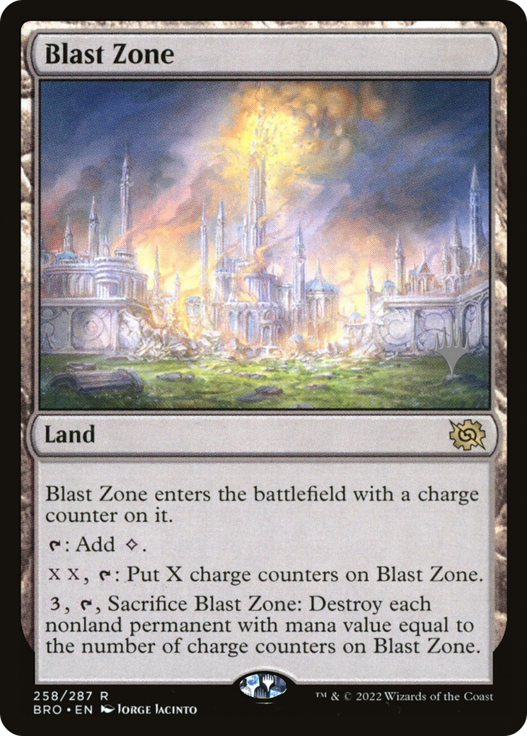 Blast Zone (258p) Foil - The Brothers' War Promos