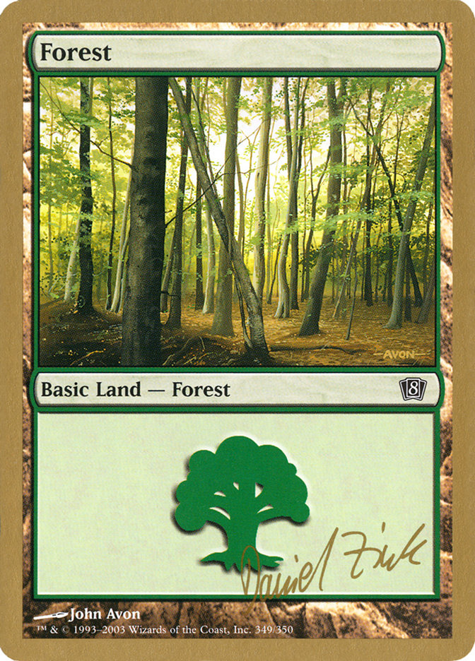 Forest (dz349) (Daniel Zink) [World Championship Decks 2003] | Silver Goblin