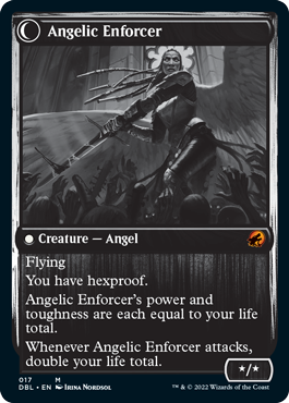 Enduring Angel // Angelic Enforcer (017) Foil - Innistrad: Double Feature