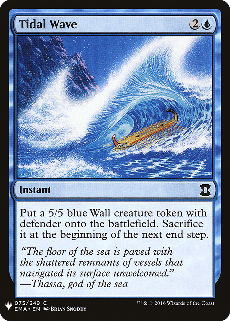 Tidal Wave (EMA-75) - The List