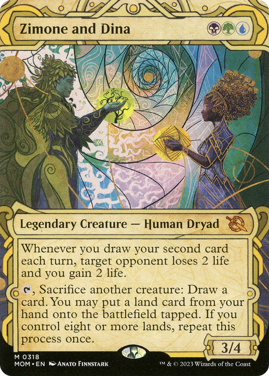 Zimone and Dina (Showcase Planar Booster Fun) [March of the Machine] Foil