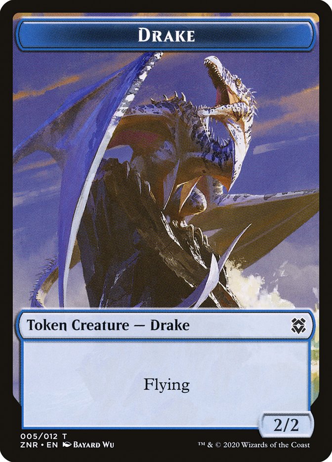 Drake Token [Zendikar Rising Tokens] | Silver Goblin