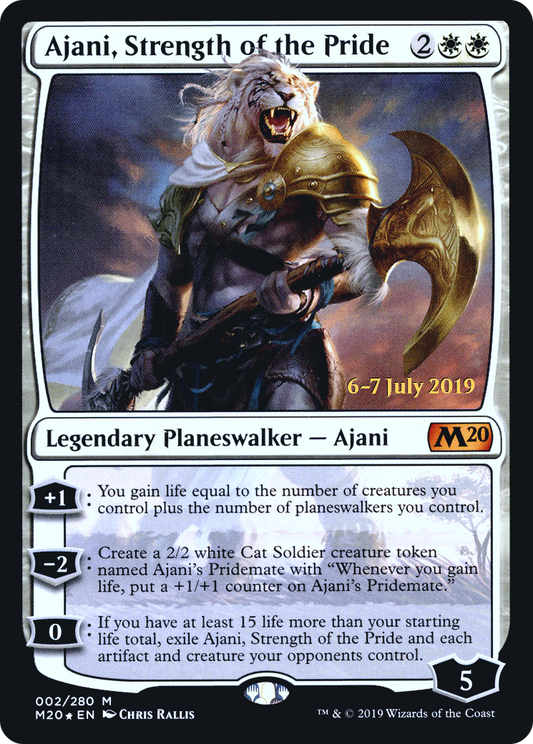 Ajani, Strength of the Pride [Core Set 2020 Prerelease Promos]
