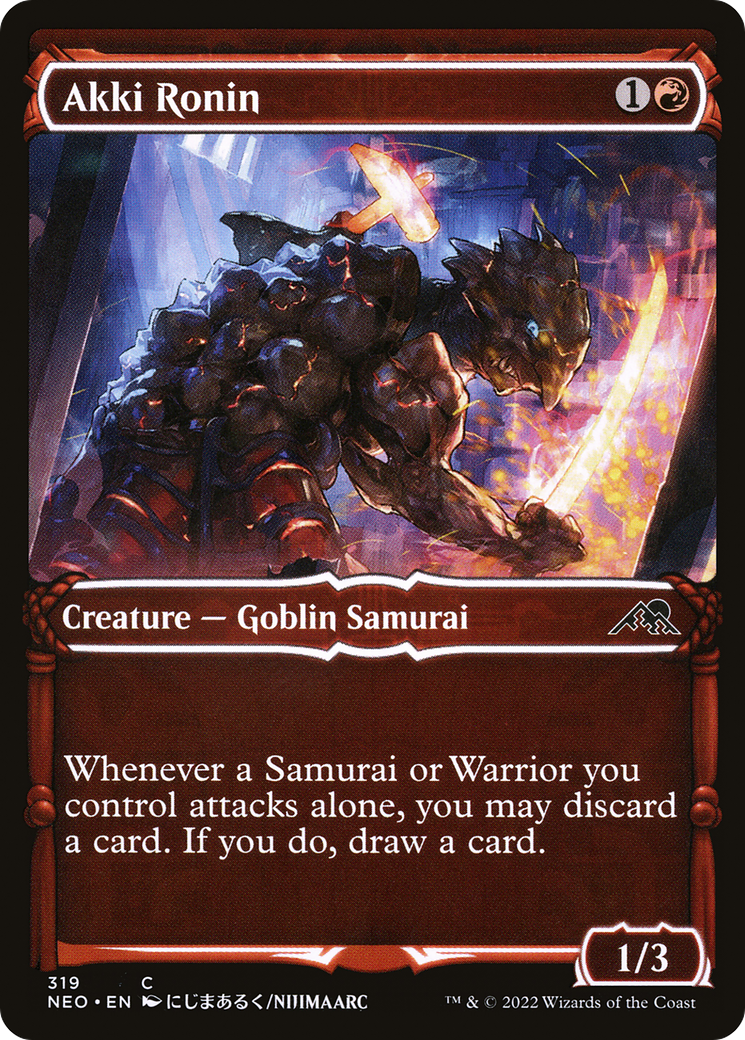 Akki Ronin (Showcase Samurai) [Kamigawa: Neon Dynasty] Foil