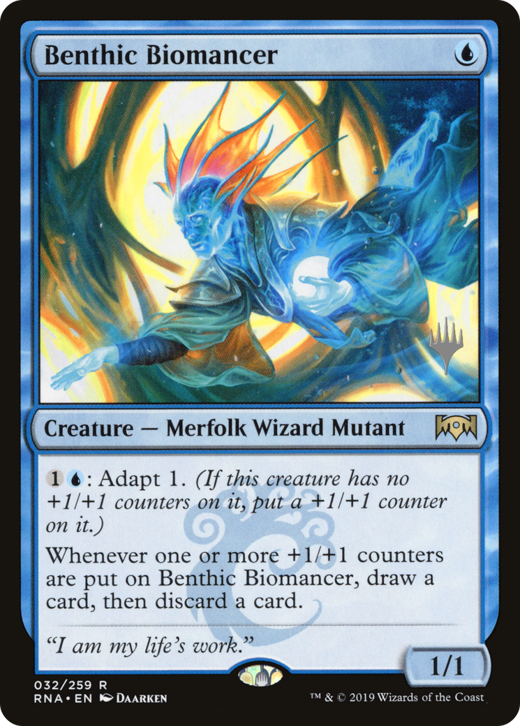 Benthic Biomancer (Promo Pack) [Ravnica Allegiance Promos] | Silver Goblin