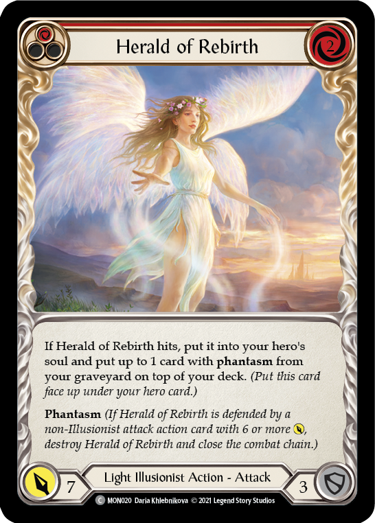 Herald of Rebirth (Red) [MON020] (Monarch)  1st Edition Normal | Silver Goblin