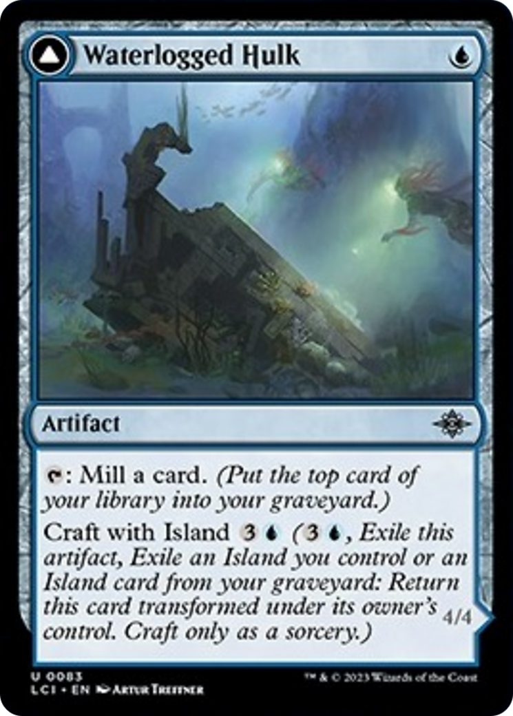 Waterlogged Hulk // Watertight Gondola [The Lost Caverns of Ixalan] Foil