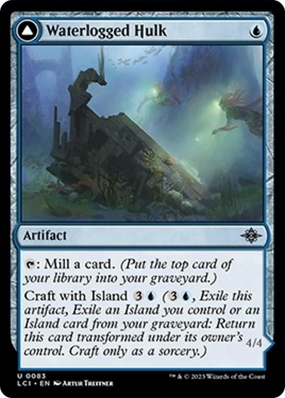 Waterlogged Hulk // Watertight Gondola [The Lost Caverns of Ixalan] Foil