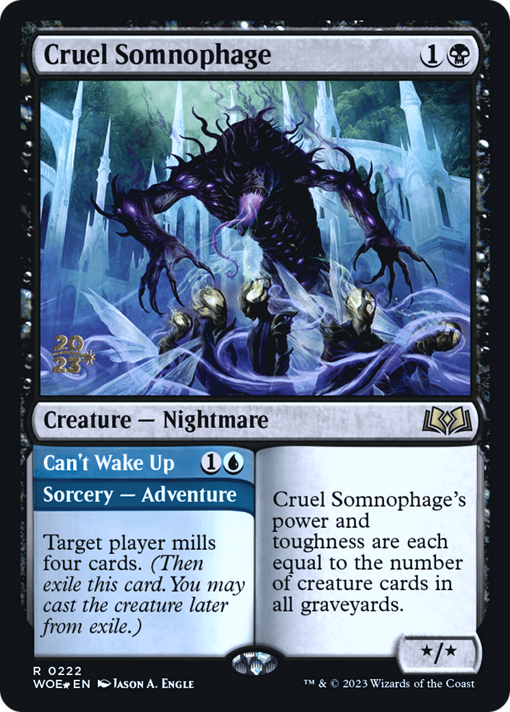 Cruel Somnophage // Can't Wake Up [Wilds of Eldraine Prerelease Promos] | Silver Goblin