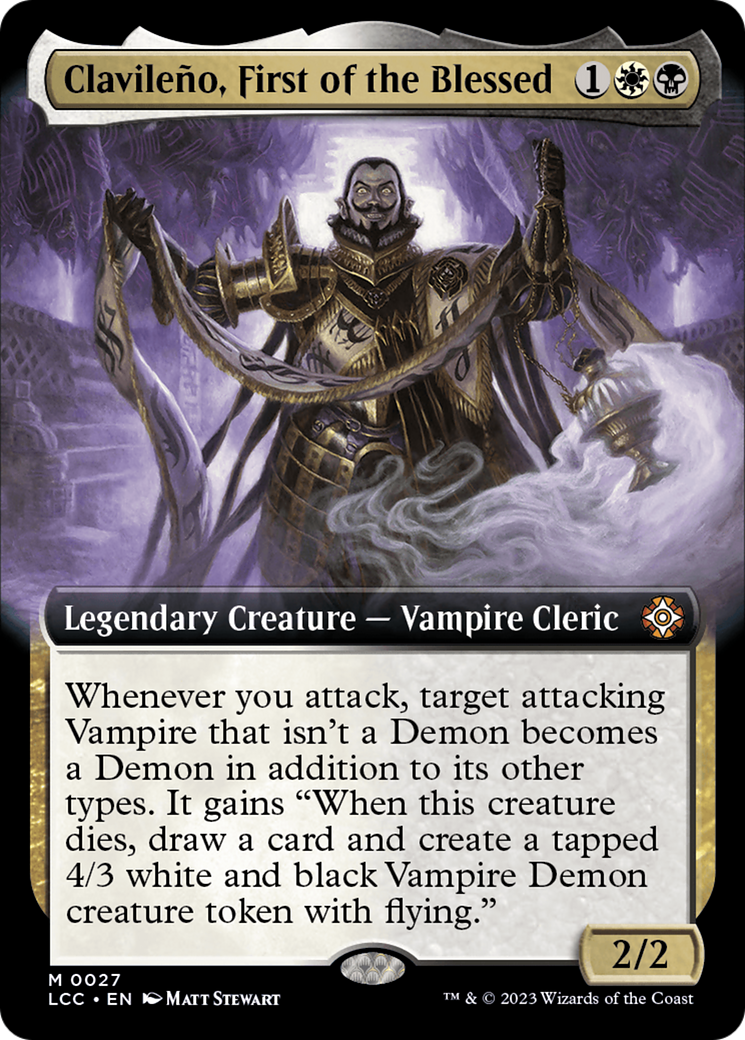 Clavileno, First of the Blessed (Extended Art) (027) Foil - The Lost Caverns of Ixalan Commander