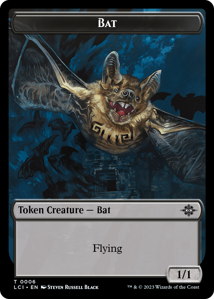 Treasure (0018) // Bat Double-Sided Token [The Lost Caverns of Ixalan Tokens] | Silver Goblin