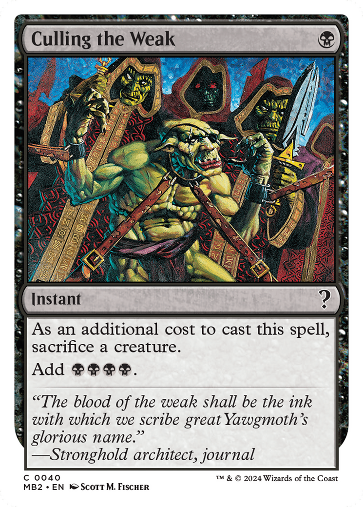 Culling the Weak (White Border) (040) - Mystery Booster 2