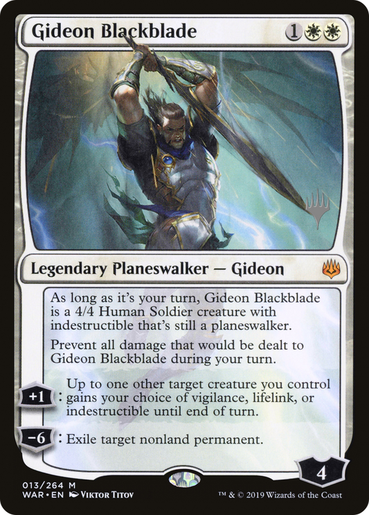 Gideon Blackblade (Promo Pack) [War of the Spark Promos] Foil