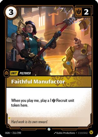 Faithful Manufactor (211) - Origins
