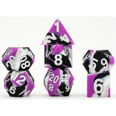 FanRoll Pride Sharp Edge Silicone Rubber Poly Dice Set | Silver Goblin