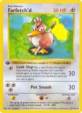 Farfetch'd (27) (Unlimited) - Base Set (Shadowless)