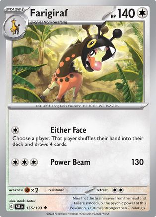 Farigiraf (155) Reverse Holofoil - Paldea Evolved