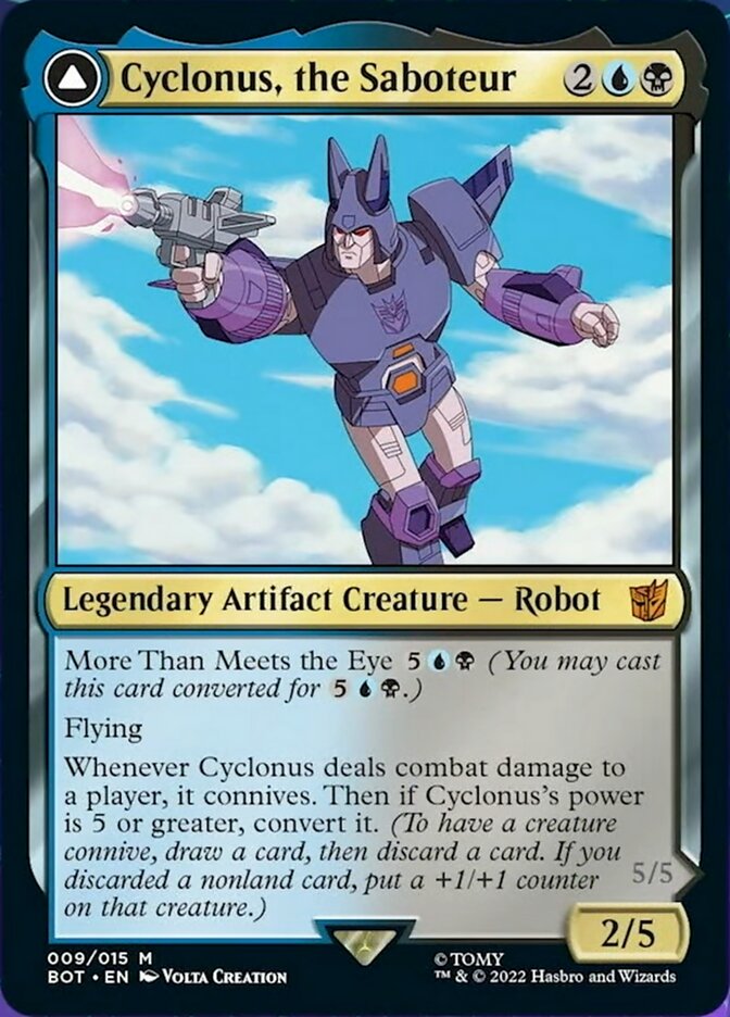 Cyclonus, the Saboteur // Cyclonus, Cybertronian Fighter (009) Foil - Transformers
