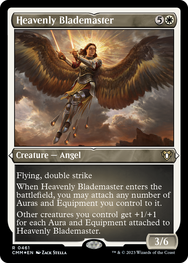 Heavenly Blademaster (Foil Etched) [Commander Masters] | Silver Goblin