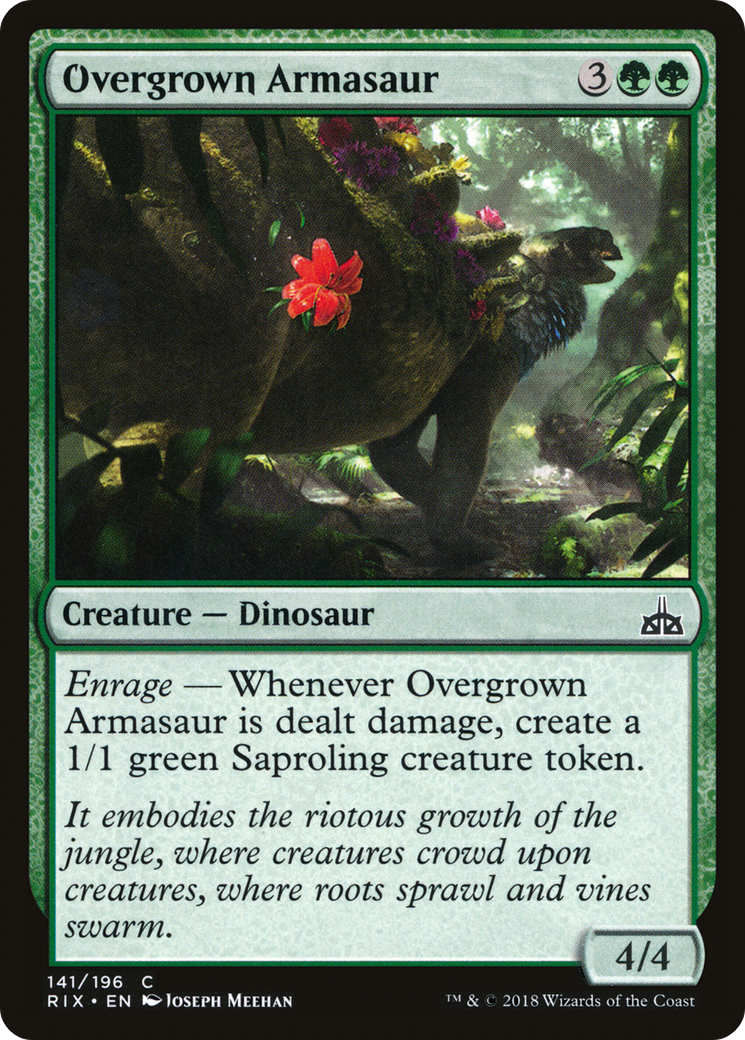 Overgrown Armasaur (141) Foil - Rivals of Ixalan