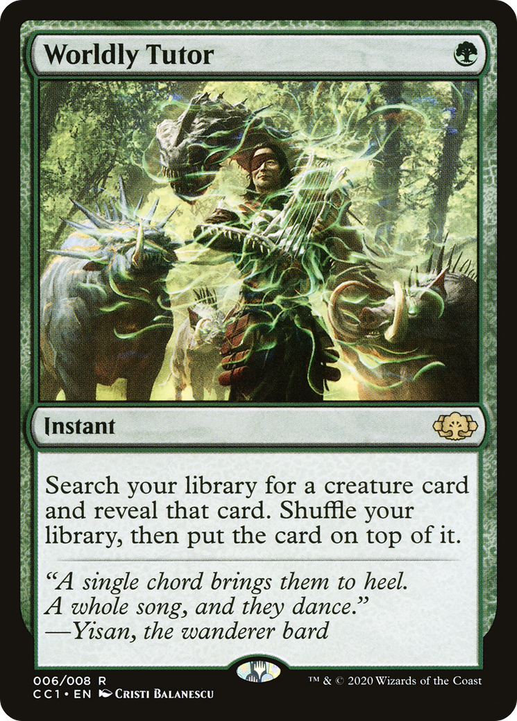 Worldly Tutor (006) Foil - Commander Collection: Green