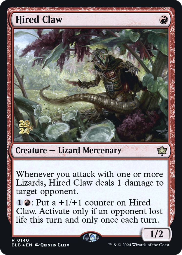 Hired Claw [Bloomburrow Prerelease Promos] | Silver Goblin