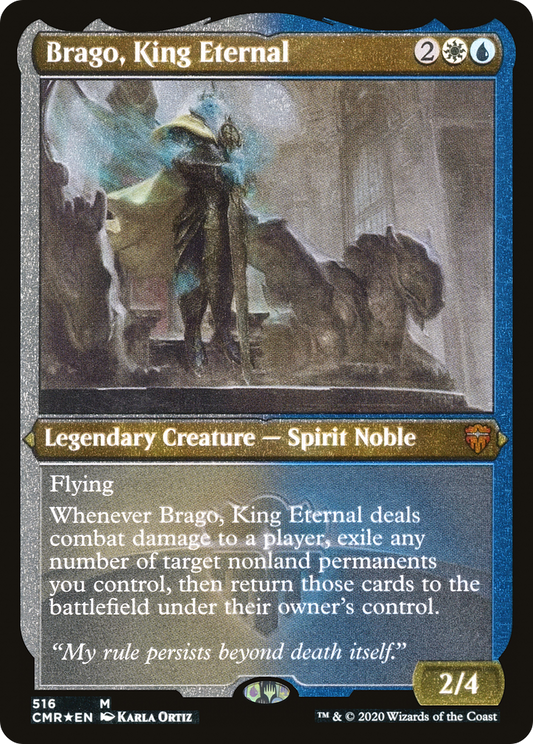 Brago, King Eternal (516) Etched - Commander Legends