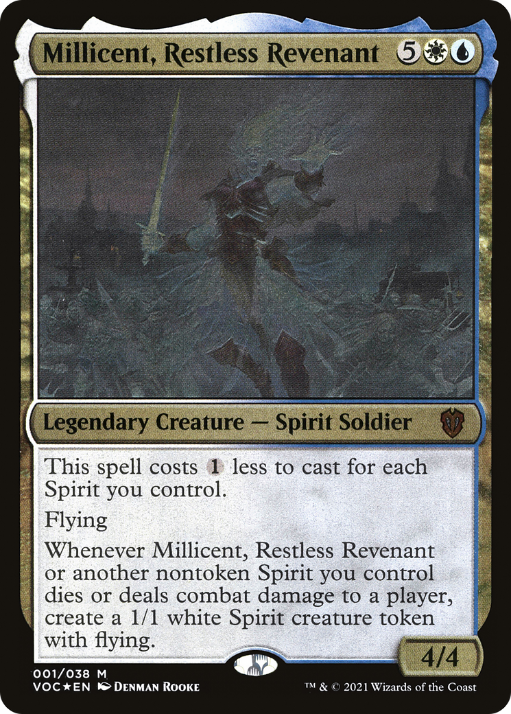 Millicent, Restless Revenant (001) Etched - Crimson Vow Commander Display Commanders
