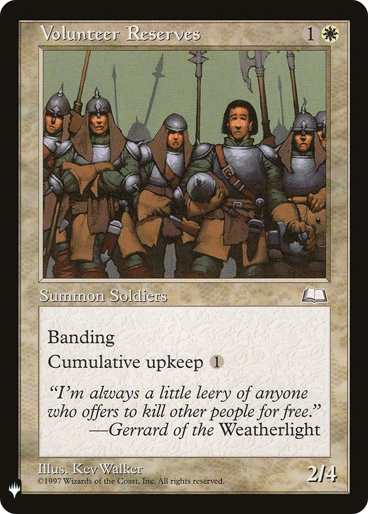 Volunteer Reserves (Retro) (WTH-29) - The List