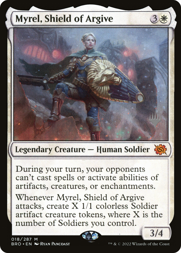 Myrel, Shield of Argive (18p) - The Brothers' War Promos