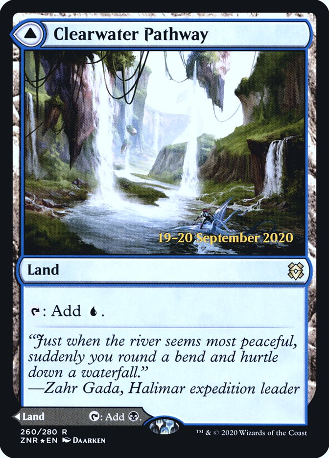 Clearwater Pathway // Murkwater Pathway (260s) Foil - Zendikar Rising Promos