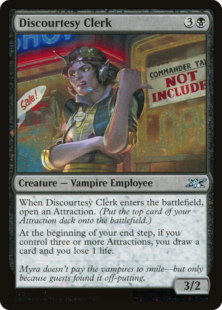 Discourtesy Clerk (356) Foil - Unfinity
