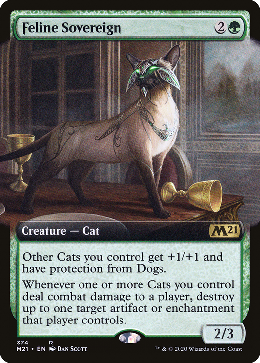 Feline Sovereign (Extended Art) (374) Foil - Core Set 2021