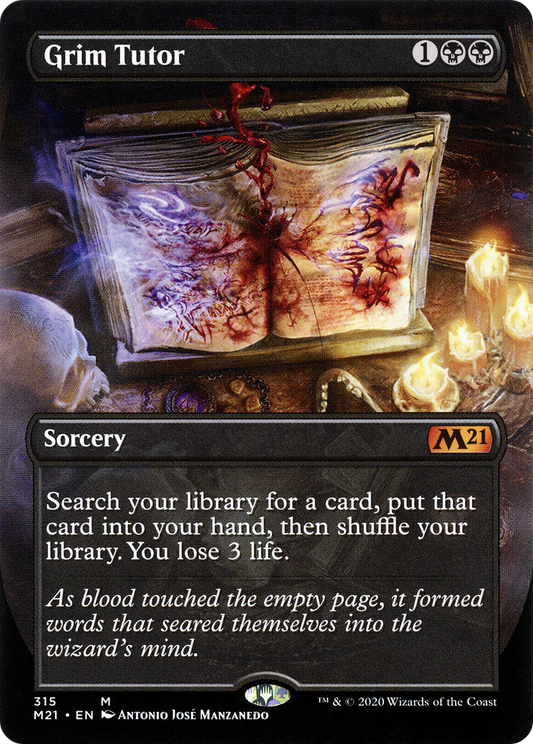 Grim Tutor (Alternate Art) (315) - Core Set 2021