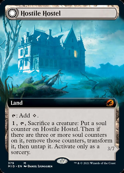 Hostile Hostel // Creeping Inn (Extended Art) (379) - Innistrad: Midnight Hunt