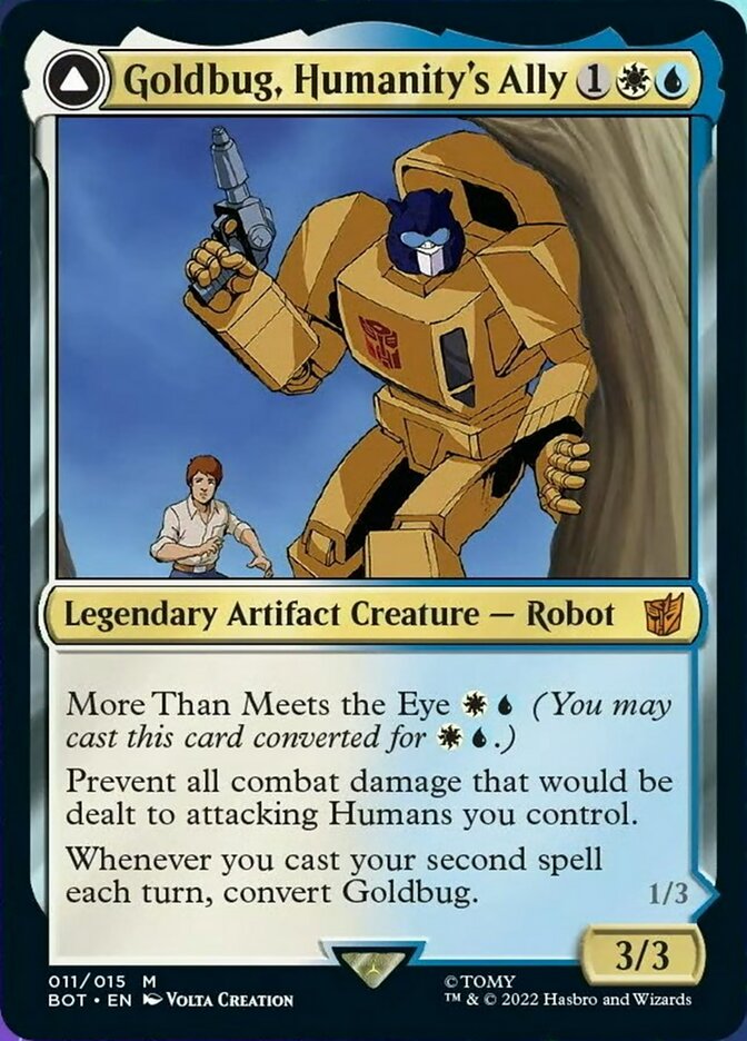 Goldbug, Humanity's Ally // Goldbug, Scrappy Scout (011) Foil - Transformers
