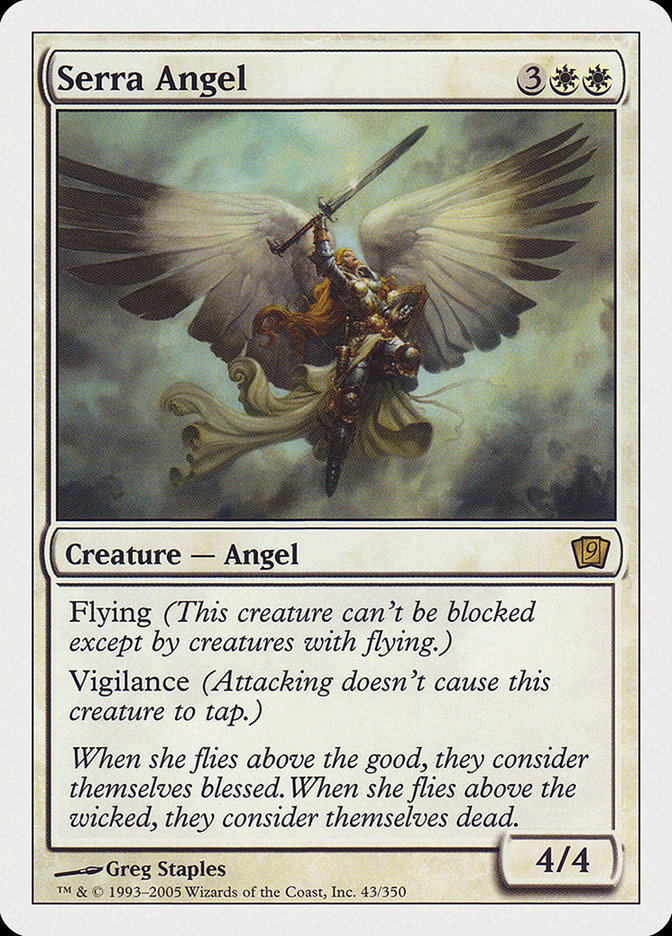 Serra Angel (9th Edition) [Oversize Cards] | Silver Goblin