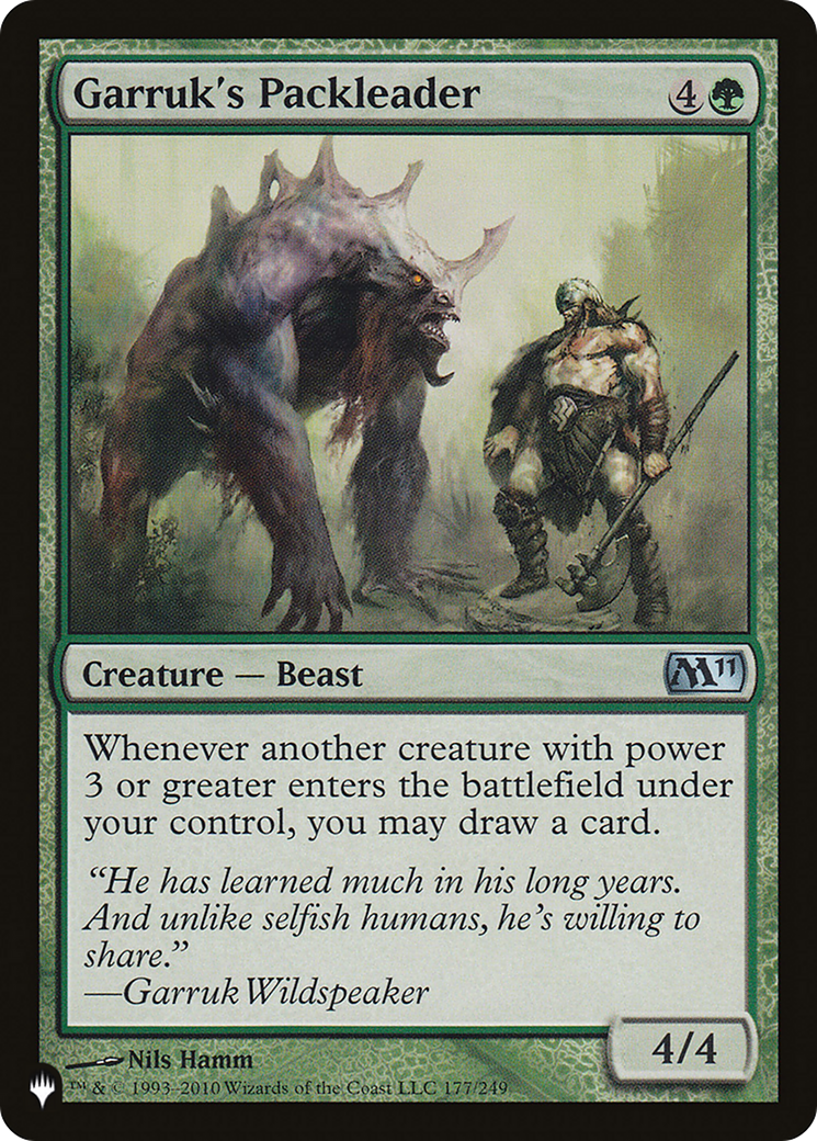 Garruk's Packleader (M11-177) - The List