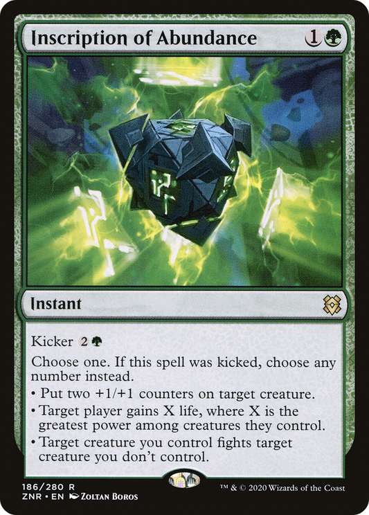 Inscription of Abundance (186) - Zendikar Rising