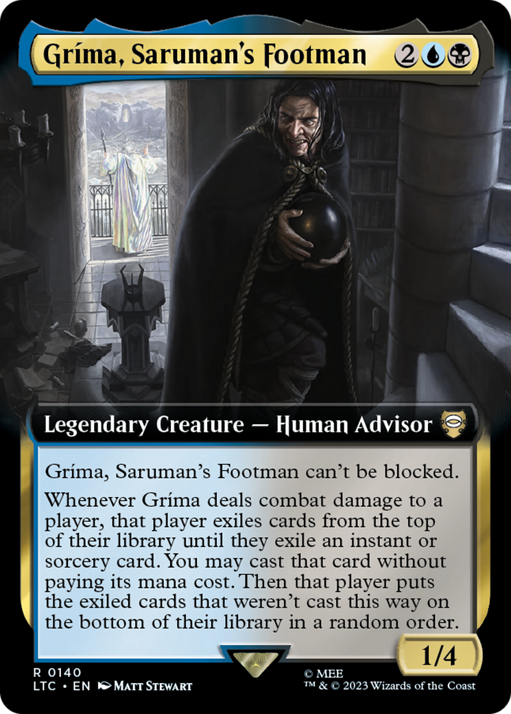 Grima, Saruman's Footman (Extended Art) (140) - Tales of Middle-earth Commander