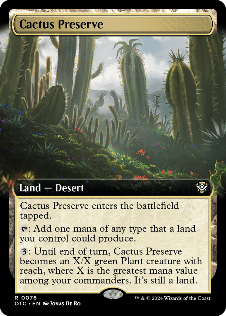 Cactus Preserve (Extended Art) [Outlaws of Thunder Junction Commander] Foil