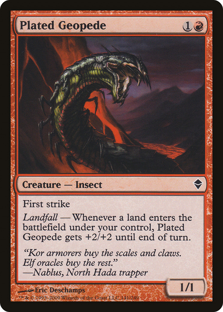 Plated Geopede (141) Foil - Zendikar