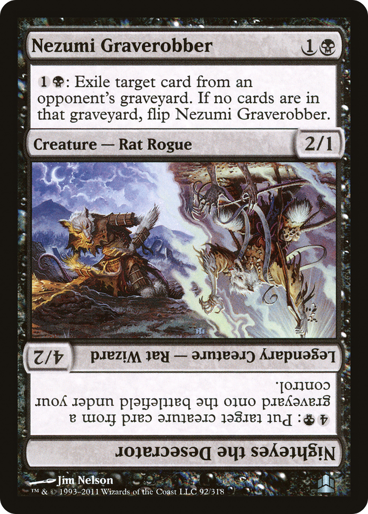 Nezumi Graverobber // Nighteyes the Desecrator (092) - Commander 2011