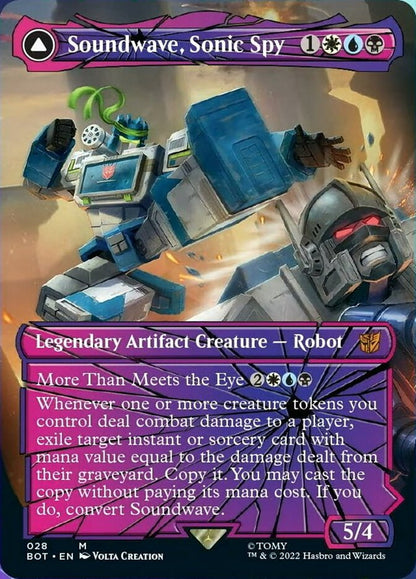 Soundwave, Sonic Spy (Shattered Glass) (028) Foil - Transformers