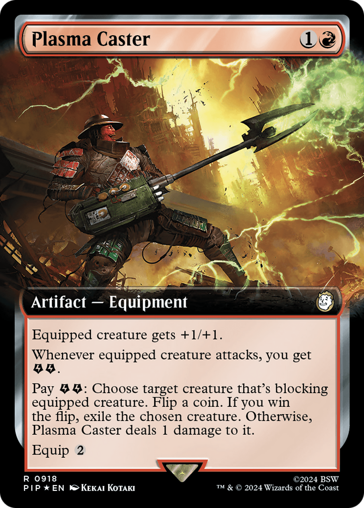 Plasma Caster (Extended Art) (Surge Foil) [Fallout] | Silver Goblin