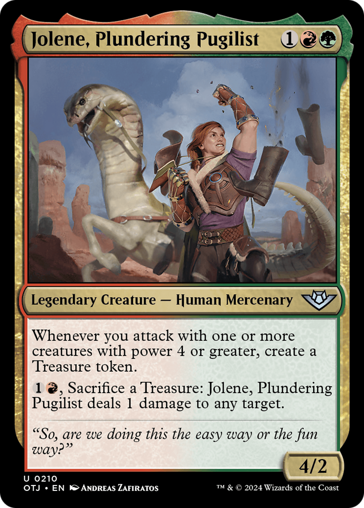 Jolene, Plundering Pugilist (210) Foil - Outlaws of Thunder Junction
